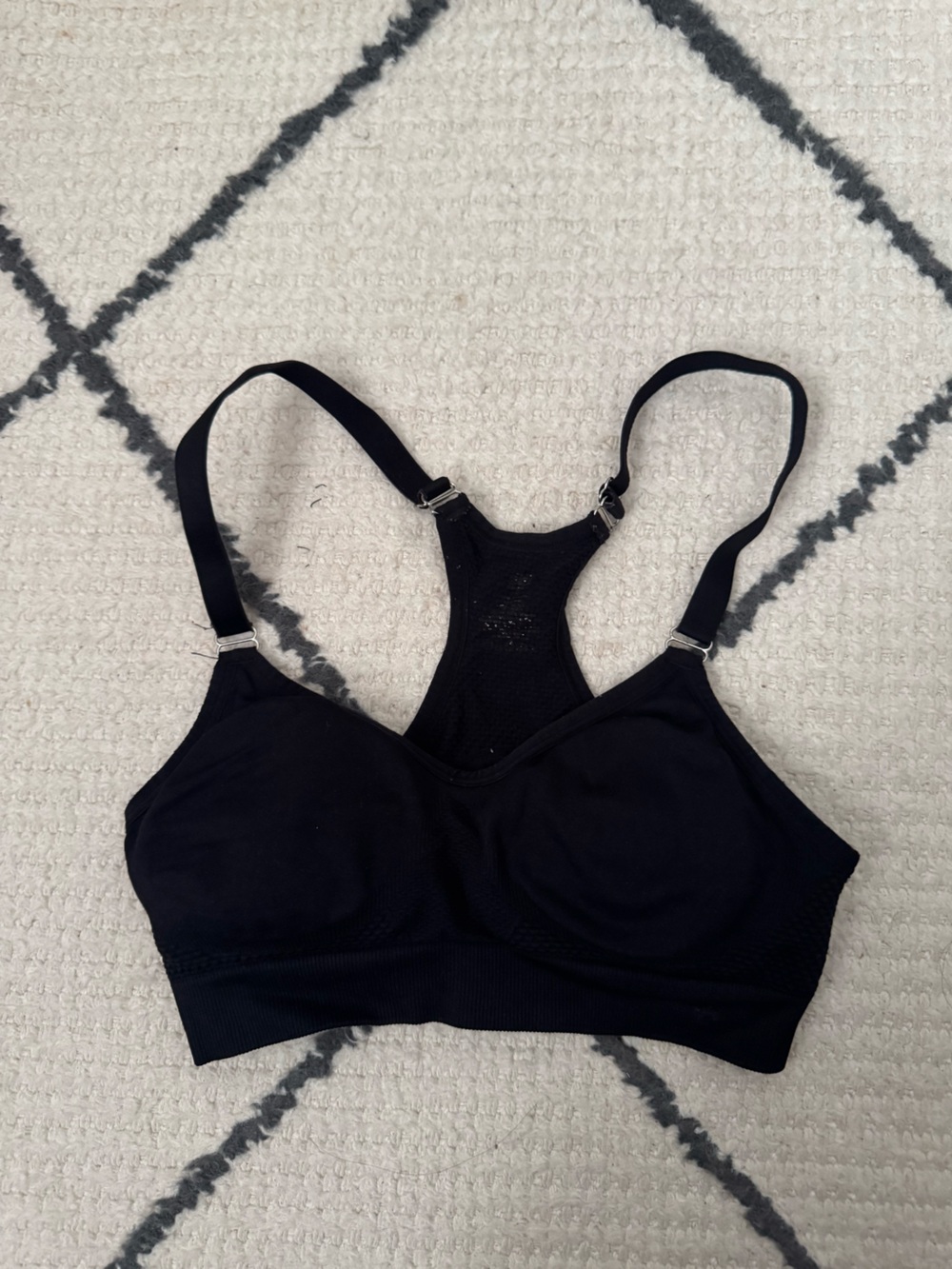 New Balance Black Racerback Support Bra